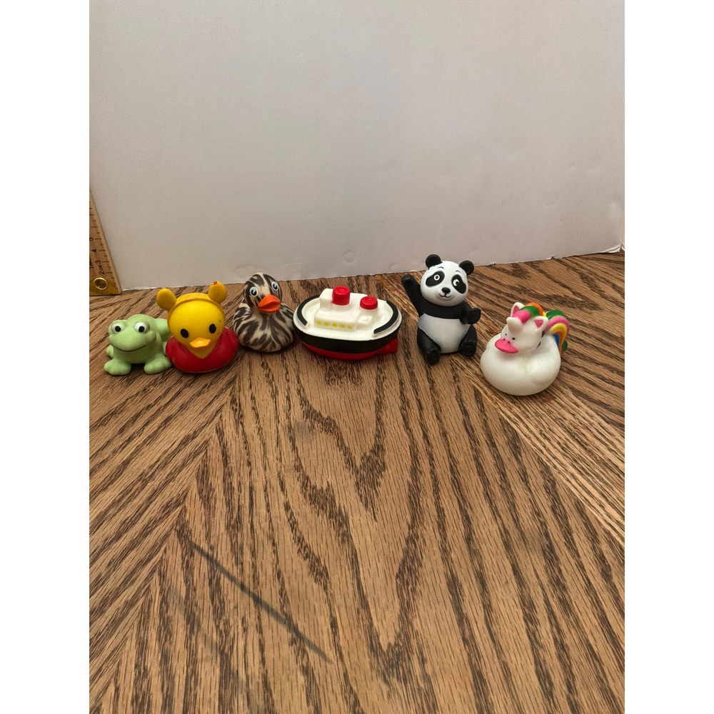 Jeep Oriental Trading Suntisfy Rubber Bath Toy Set 6pc Multicolor Animal Boat